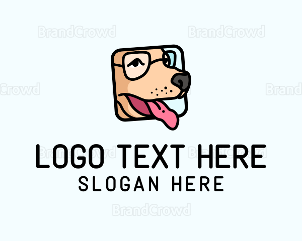 Dog Glasses Frame Logo