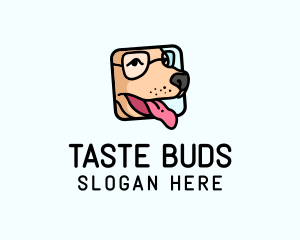 Tongue - Dog Glasses Frame logo design