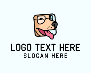 Tongue - Dog Glasses Frame logo design