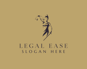 Woman - Lady Justice Scales logo design