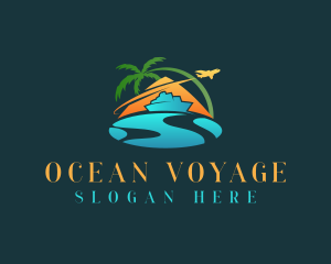 Cruise Plane Vacation logo design