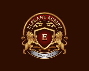 Luxury High End Lion Crest logo design