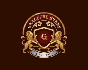 Luxury High End Lion Crest logo design