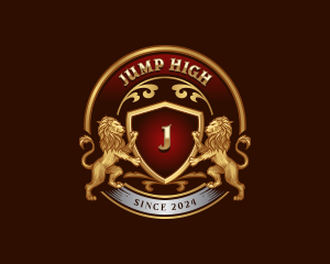 Luxury High End Lion Crest logo design