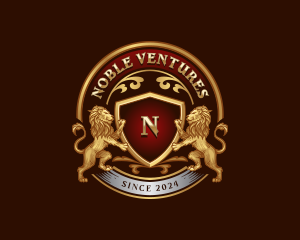 Luxury High End Lion Crest logo design