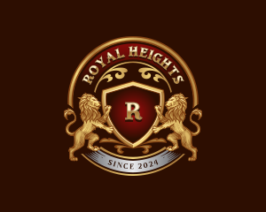 Luxury High End Lion Crest logo design