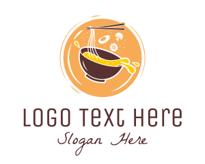 Ramen Noodle Badge Logo