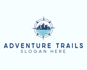 Mountain Navigation Compass logo design