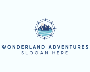 Mountain Navigation Compass logo design