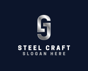 Steel - Industrial Steel Metal Letter GJ logo design