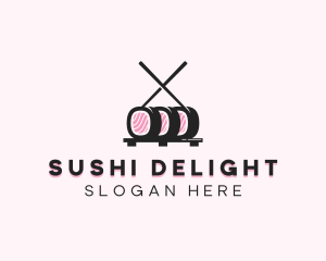 Salmon Sushi Dining logo design