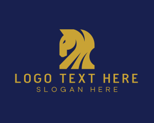 Gold - Stallion Horse Animal logo design
