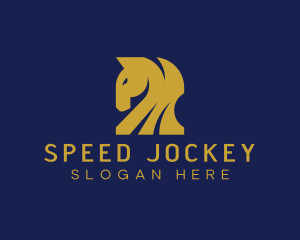 Jockey - Stallion Horse Animal logo design
