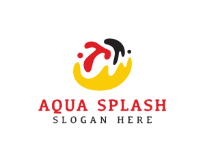 Germany Paint Splash logo design