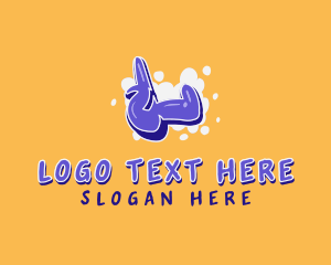 Vibrant - Blockbuster Graffiti Letter L logo design