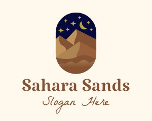 Sahara - Night Sky Desert logo design