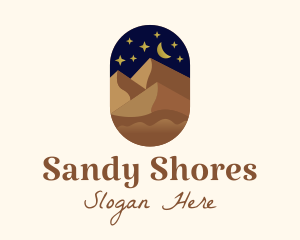 Dunes - Night Sky Desert logo design