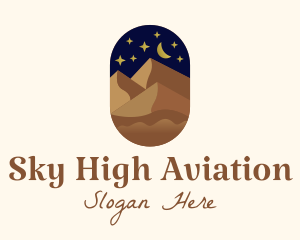 Night Sky Desert logo design