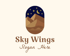 Night Sky Desert logo design