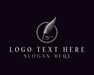 Blogger - Writing Feather Author logo design