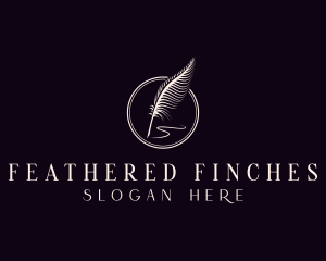 Writing Feather Author logo design