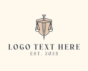 Law Enforcement - Justice Dagger Shield logo design