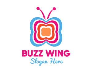 Colorful Butterfly Insect logo design