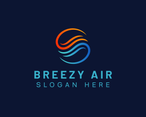 Wind Breeze Air Conditioning logo design