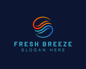 Breeze - Wind Breeze Air Conditioning logo design