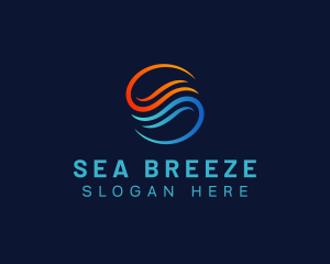 Wind Breeze Air Conditioning logo design