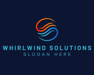 Wind Breeze Air Conditioning logo design