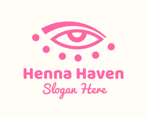 Henna - Pink Eye Beauty logo design