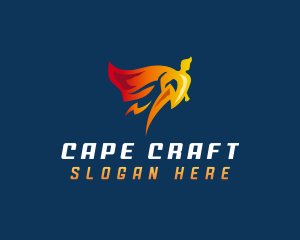 Cape - Superhuman Lightning Charge logo design