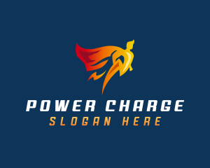 Superhuman Lightning Charge logo design