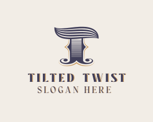 Vintage Brand Boutique Letter T logo design