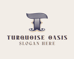 Vintage Brand Boutique Letter T logo design