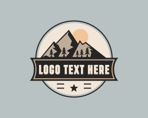 Outdoor - Mountain Trekking Wilderness logo design