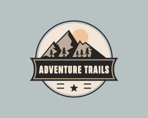 Mountain Trekking Wilderness logo design