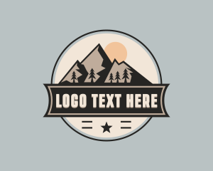 Mountain Trekking Wilderness Logo