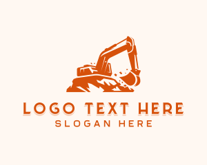 Construction - Mountain Excavation Construction logo design