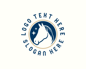 Horse Polo - Equine Mare Horse logo design