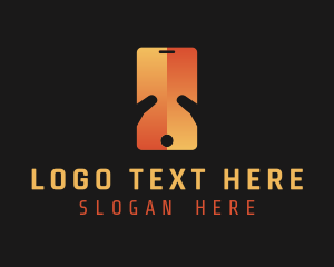 Mobile Phone - Gradient Phone Vlog logo design