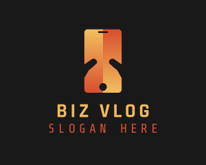 Vlog - Gradient Phone Vlog logo design