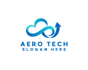 Cloud Tech Arrow logo design