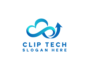 Cloud Tech Arrow logo design