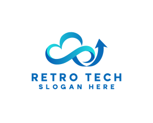 Cloud Tech Arrow logo design