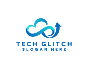 Cloud Tech Arrow logo design