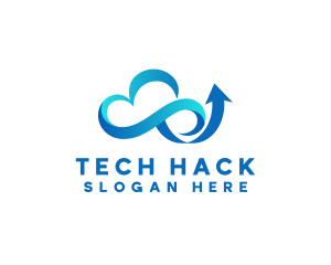 Cloud Tech Arrow logo design