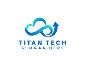 Cloud Tech Arrow logo design