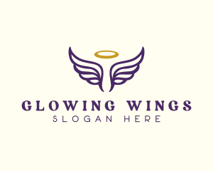 Halo Wing Angel logo design